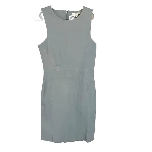 Twenty8Twelve Women Gray Mini Dress 40 Lambs Leather Sleeveless by Sienna Miller - Picture 2 of 12